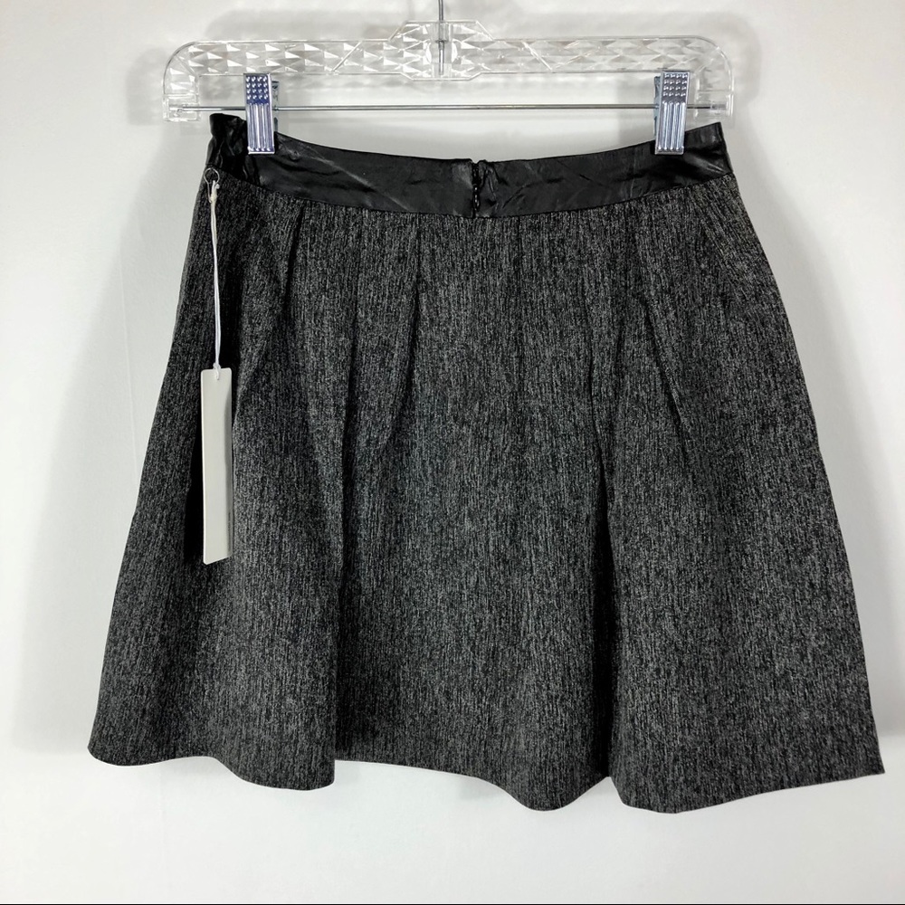Line & Dot a-line leather trim mini skirt NWT